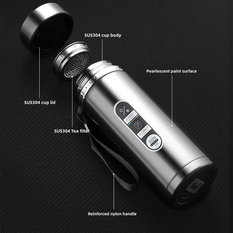 500ML-1Liter Stainless Steel Thermos Bottle with LED Temperature Display Sus304 Tea Water Bottle Vacuum Flask Portable Cups - Image 3