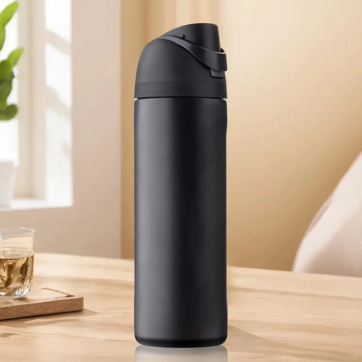 Owalaa black insulated stainless steel water bottle with straw,32oz,suitable for office workers,students,travel - Image 4