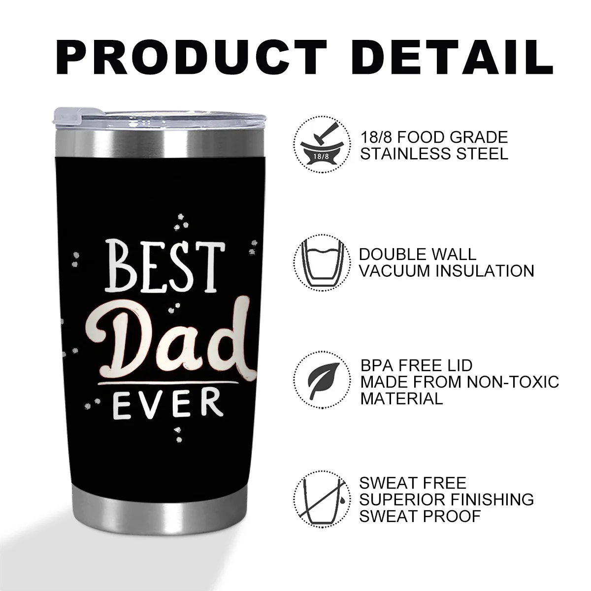 20 oz stainless cup, Tumbler bulk, Ergonomic shape fits comfortably in hand, Tumbler with lid and straw - Image 4