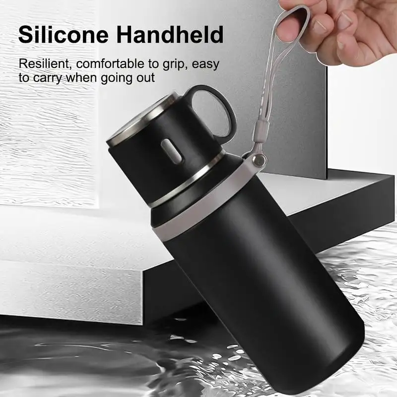 600ml Stainless Steel Coffee Cup Travel Thermal Mug Leak-Proof Thermos Bottle Tea Coffee Mug Office Business Style Thermos - Image 3