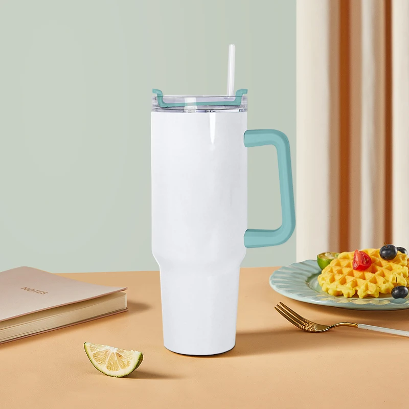 20pcs Mixed Colors 40oz Stainless Steel Vacuum Insulated Sublimation Tumbler Cup Coffee Mug With Handle Hu - Image 3