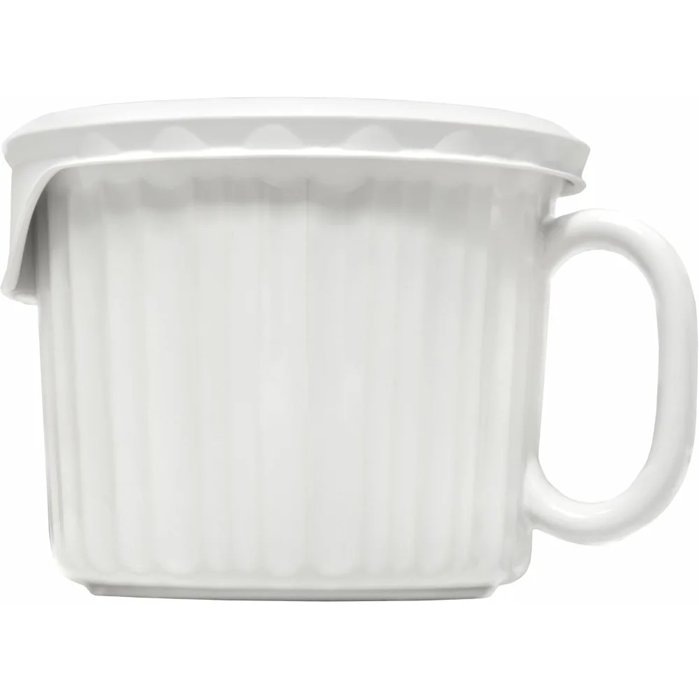 2-Pack 20oz Ceramic Meal Mugs with BPA-Free Vented Lids, French White - Image 2