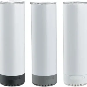 5-Pack 20 oz Bluetooth Speaker Tumblers with Sublimation Printing, Double Wall Insulated, Leak-Proof Lid