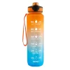 Water Bottle with Silicon Straw School Gym Drink Cup 32oz Toddlers Home Office Accessories Presents Orange Blue