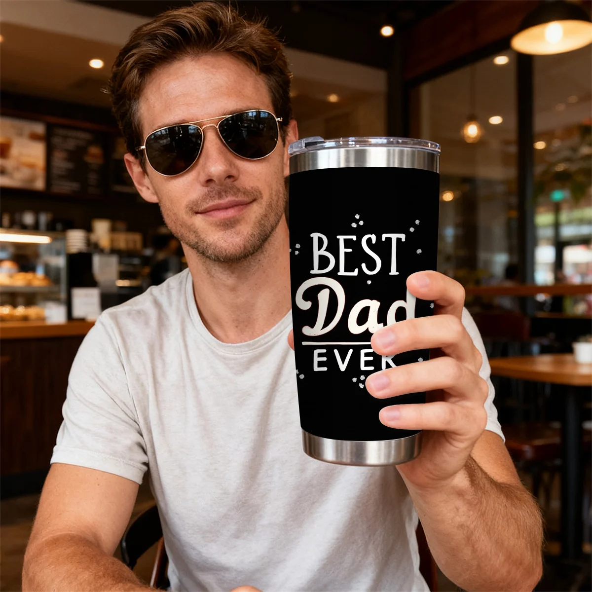 20 oz stainless cup, Tumbler bulk, Ergonomic shape fits comfortably in hand, Tumbler with lid and straw - Image 3