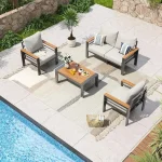 Monaco™ 4-Piece Modern Outdoor Lounge Set