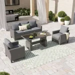 Aspen™ 4-Piece Outdoor Wicker Conversation Set with Lift-Top Coffee Table