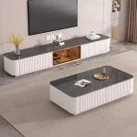 6ixens Luxe™ Modern Marble TV Console