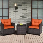 Haven™ 3-Piece Outdoor Wicker Conversation Set