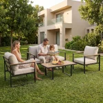 Monaco™ 4-Piece Modern Outdoor Lounge Set