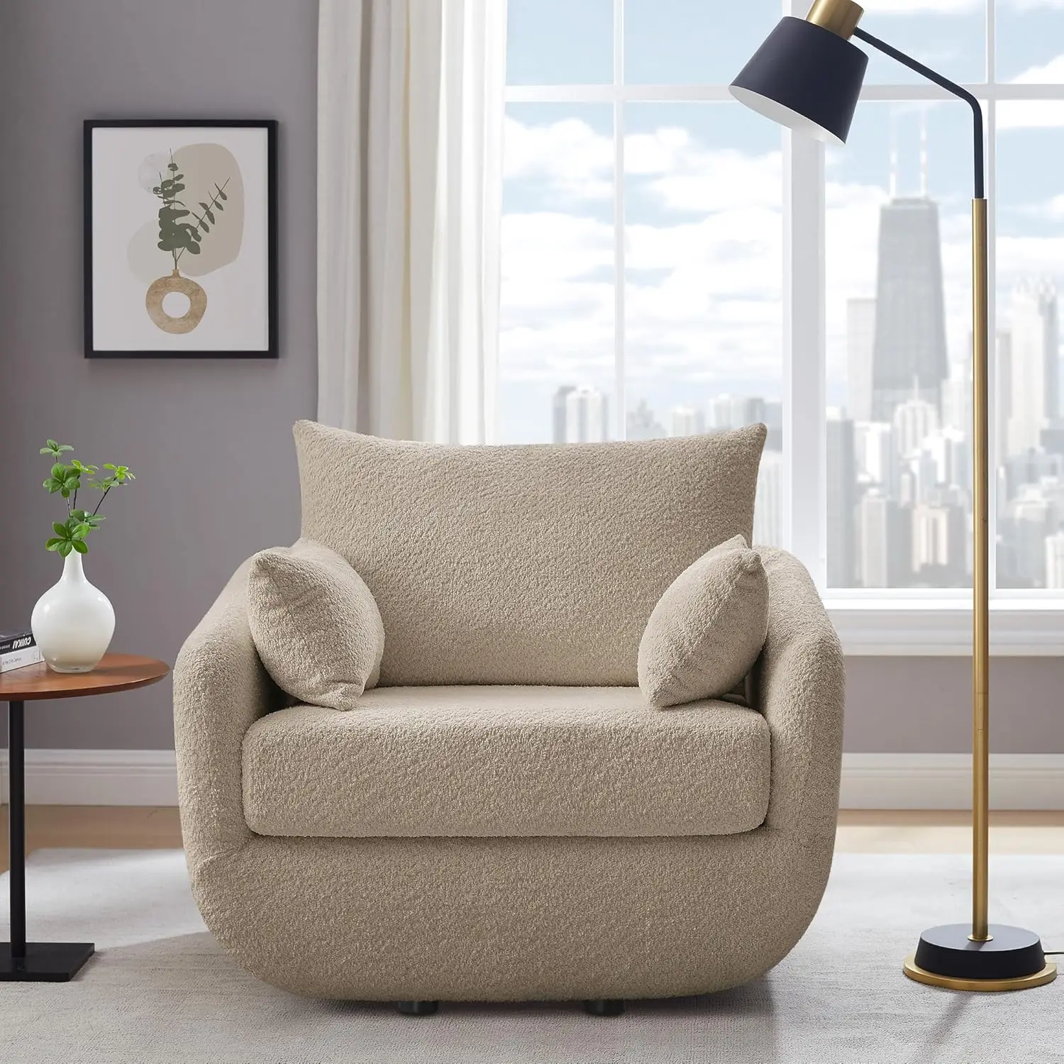 Scce3f2a178364c4fab923ca6311b6343G-1.webp 6ixens Haven™ Oversized Swivel Accent Chair - Image 1