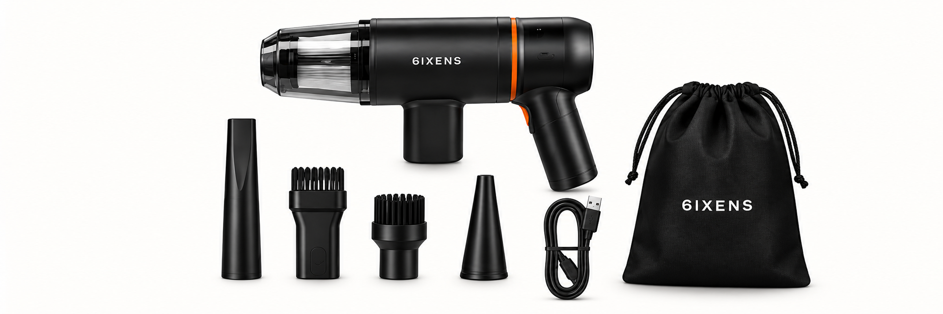 6ixens AutoPro cordless car vacuum complete detailing kit