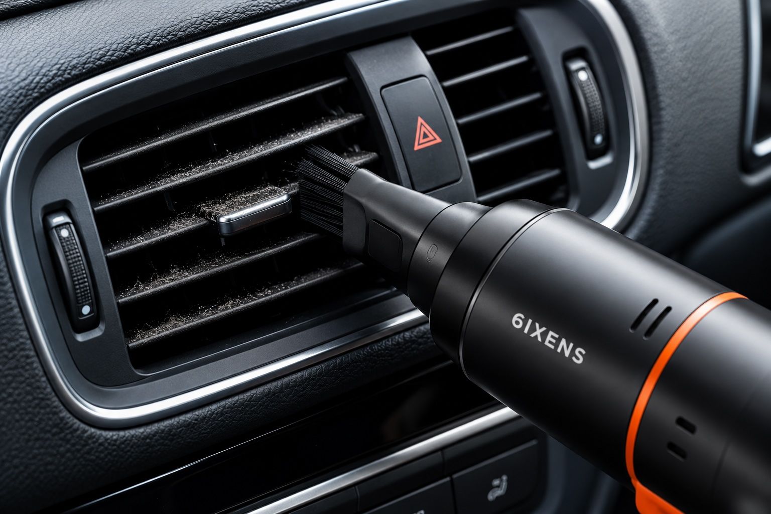 6ixens AutoPro cleaning vehicle vents and dashboard